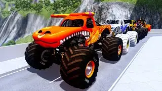 Epic High Speed monster trucks jumps & crashes #123 | BeamNG Drive