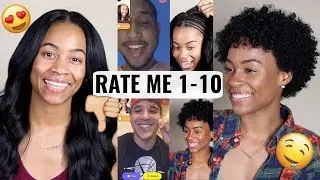 Asking Random Guys To Rate Me 1-10 On Monkey App || Natural Hair Vs Weave || Gabrielle Morris