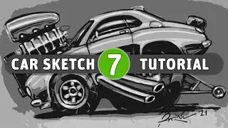 How to draw a cartoon Hot Rod!