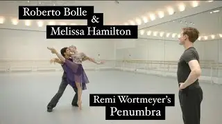 Roberto Bolle and Melissa Hamilton in rehearsal at the Royal Royal Opera House, London