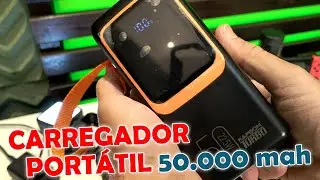 CARREGADOR PORTÁTIL POWER BANK 50.000MAH 22.5W TURBO MAIS POTENTE DO MERCADO!