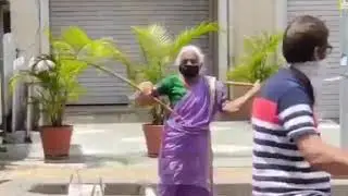 Indian 85-year-old woman shows off martial art skills