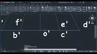 Projection of Hexagonal Pyramid Freely Suspended from a Base Corner in AutoCAD
