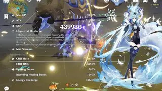 Eula C0 Song of the Broken Pines R1 Test Damage + Crit Rate Food - Genshin Impact