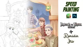 Speed Painting - Attack On Titan Ramadan Iftar