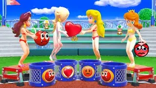 【スーパーマリオパーティ】プリンセスたちの熱いバトル：ピーチ、デイジー、ロザリーナ、ポリーン