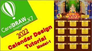 2022 Creative Calendar design tutorial model-1 using Corel Draw X7 #krdtpdesigns #dtpfreelancing