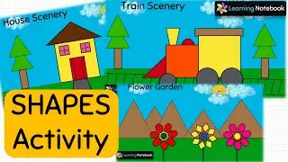 Shapes with paper -shape craft - shapes maths activity - Maths Project Shapes