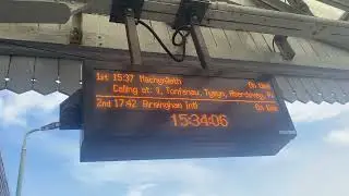 TTS Geriant at Pwllheli announcing the 15:37 to Machynlleth 