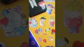 BTS stickers 😍🤩 ☺️#bts #bt21 #tinytan #shorts #v #jk #jm #army #btshorts #army #btsarmy #viral