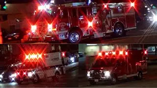 Redondo Beach Fire Dept. Engine 64, Rescue 62 & McCormick Amb. 163