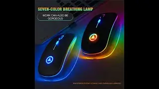Mouse Inal&aacute;mbrico Luz Led de Colores Recargable A2