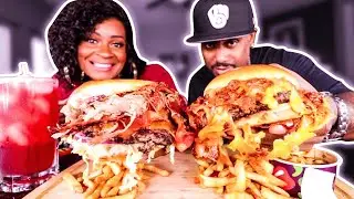 CHILI'S BIG MOUTH BURGERS, & TRYING CHILI'S CHILI MUKBANG! 칠리의 큰 입 버거, 칠리의 칠리 묵방 시도!