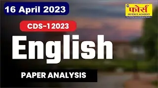 CDS - 1 2023 ENGLISH PAPER ANALYSIS