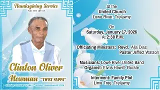 Clinton Newman (Twist) Thanksgiving Service @Lowe River United Church Trelawny