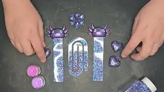 #97 DIY Resin Axolotl Bookmark, Easy Glitter & Chameleon Powder Tutorial, Stocking Stuffer Gift Idea