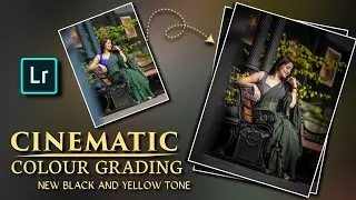 New cinematic black and yellow colour grading Lighttroom photo editing //Lr preset download free//