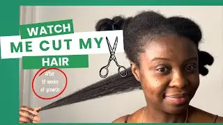 Why I Trimmed My Natural Hair After a 12-Week Growth Challenge | Dry Hair Trim Healthy Hair Routine