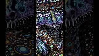 psychedelic creature morph  | Ai art | trippy visuals | #animation #aiart  | #shorts
