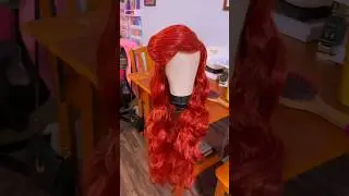 Ariel Wig Tutorial 🧜&zwj;♀️ #cosplay #wigtutorial #disneycosplay #cosplaywig #cosplaytutorial