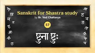 Sanskrit for Shastra-study by Br. Ved Chaitanya - Session 57 - Shtuna shtuh