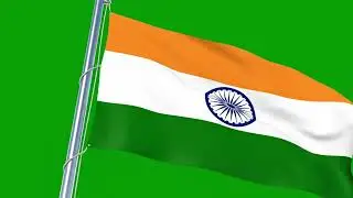 FREE No Copyright Green Screen Dramatic Indian Flag 🇮🇳 | Cinematic Loop Video | 4K Overlay