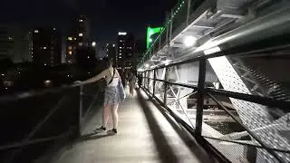 【Japan Walk】Asakusa, Tokyo: Walk through Sumida River Walk.