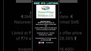 SME IPO listing #iposhorts #ipolisting #stockmarketnews #stockshorts #listingipo #iponews