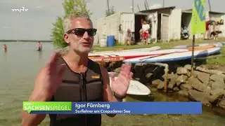 Surfschule Leipzig am Cospudener See im MDR Sachsenspiegel am 18. Juli 2024. um 19 Uhr