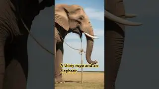 A thiny rope and an elephant #shorts #elephantstories