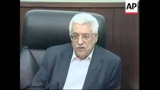 Abbas says Gaza withdrawal is linked to WBank's future