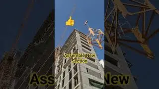 How to assemble New Section in tower crane #automobile #buildingservicesengineering #shortsviral