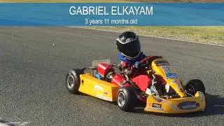Learning the Racing Lines: 3-year-old kart driver, Gabriel Elkayam (Dec 2016)