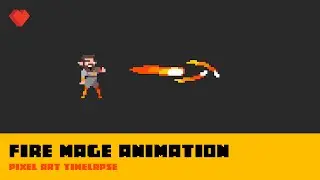 Wizard Fire Spell - Pixel Art Animation Timelapse
