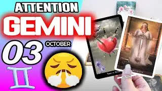 Gemini ♊⚠️𝐀𝐓𝐓𝐄𝐍𝐓𝐈𝐎𝐍⚠️𝐒𝐇𝐎𝐂𝐊𝐈𝐍𝐆 𝐂𝐀𝐋𝐋📞😰 horoscope for today OCTOBER 3 2025 ♊ #gemini tarot OCTOBER