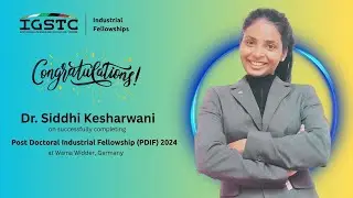 Dr. Siddhi Kesharwani | Post Doctoral Industrial Fellowship 2024 |