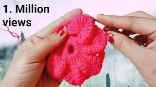 Crochet flower 🌼pattern for beginners/Trending crochet explanation/wonderful flower pattern crochet