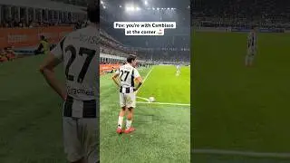 Cambiaso&rsquo;s corner kick at San Siro 🏟️ #juventus #seriea #pov
