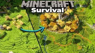 FINAL Plains Village Transformation : Minecraft 1.14 Survival Let's Play : Building with fWhip