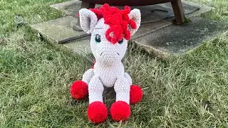 gehäkelter Pferd ,,Flame,, Teil1