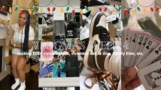 VLOGMAS WEEK 4 ❅ making vision boards, christmas eve & day, family time, etc.