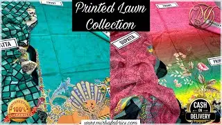 Digital Printed Lawn Three Piece Collection | Brand Suits at Cheap Price | Mirha Fabrics Faisalabad