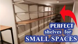 How to Install Wall Shelves - IKEA kungsfors wall grid