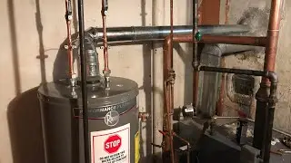 Water Heater Install Bonding Tank & Fixing Flue Pipe
