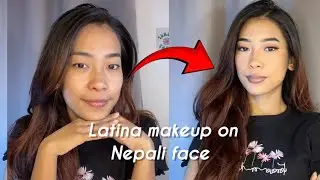 Latina makeup on Nepali face || speaking Hindi || Latina makeup in budget ||