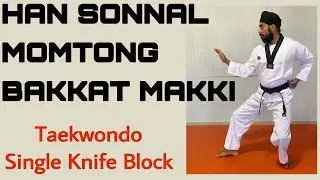 Han Sonnal Momtong Bakkat Makki Tutorial - Taekwondo Single Knife Block - By Master Parminder