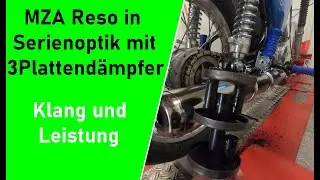 Simson Tuning | MZA Reso in Serienoptik mit dem 3 Platten Schalld&auml;mpfer Test Klang CO2radtechnik