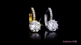 CZ Hoop Earring by Feshionn IOBI