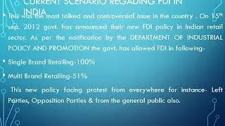 FDI IN RETAIL