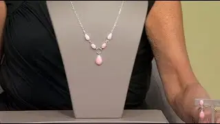 Jay King Peruvian Pink Opal Sterling Silver Drop Earrings